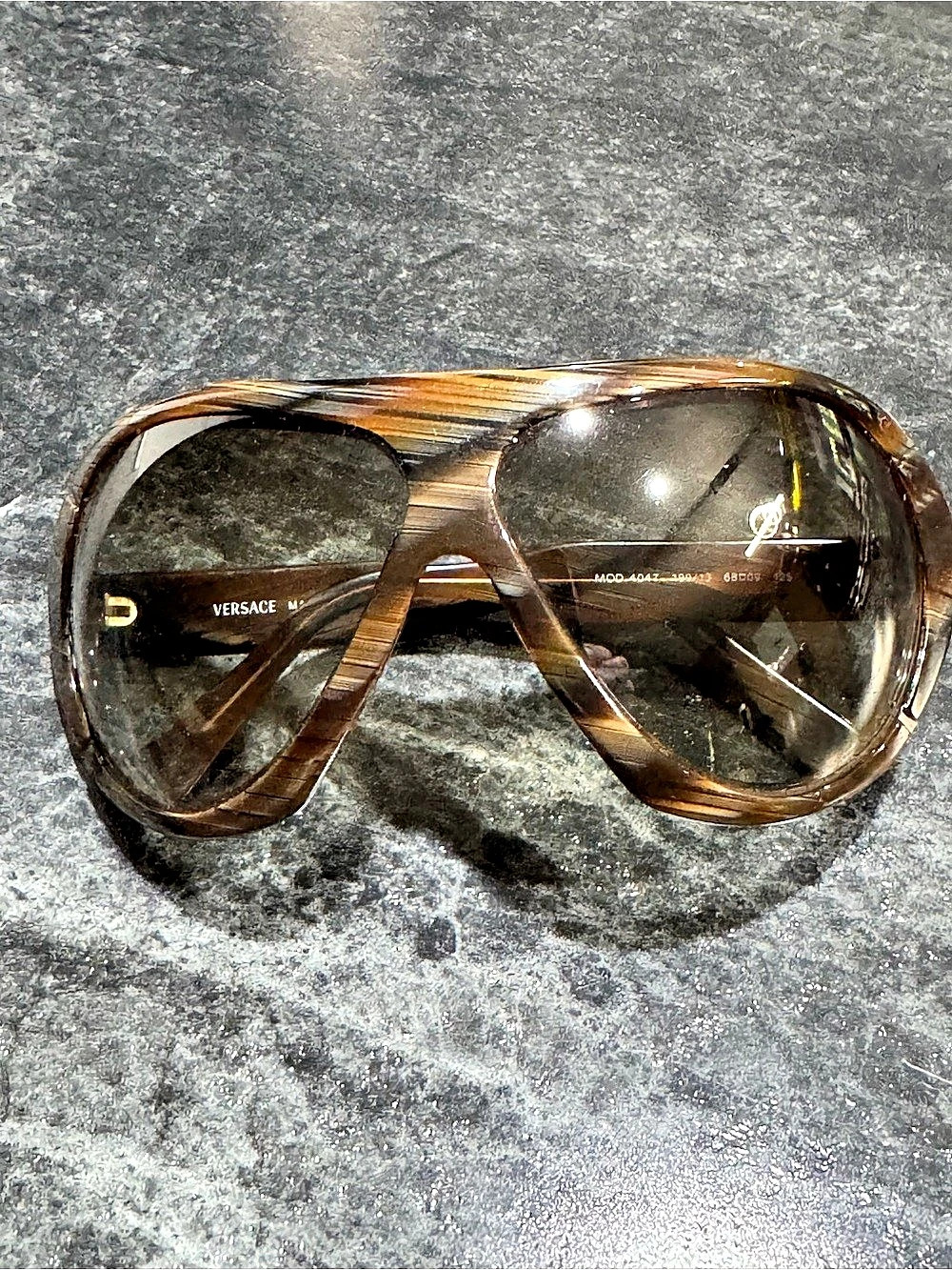 Versace Mod 4047 Oversized Brown Sunglasses